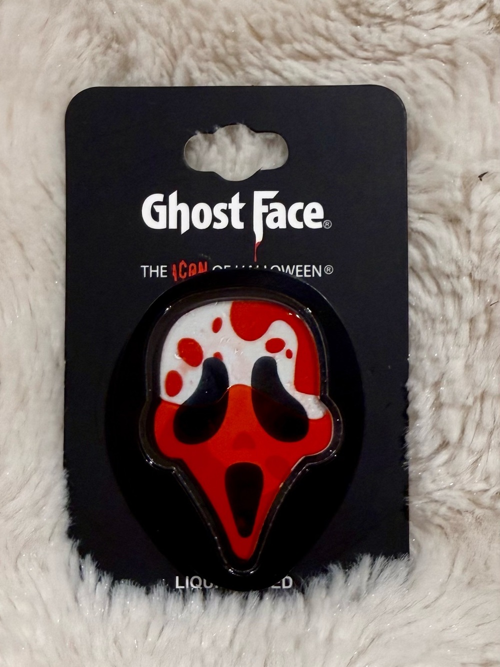Ghost Face Blood Liquid Enamel Pin